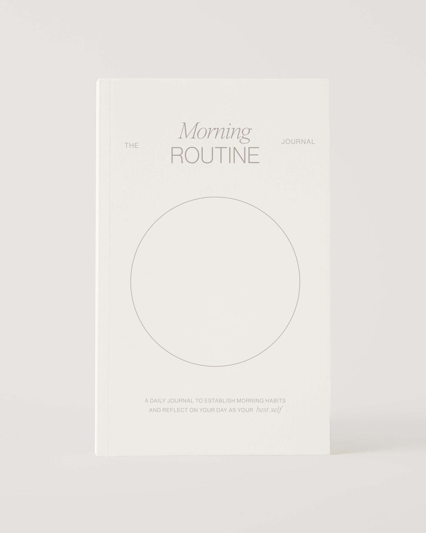 Wilde House Paper Morning Routine Journal standing upright showing minimalist front cover.
