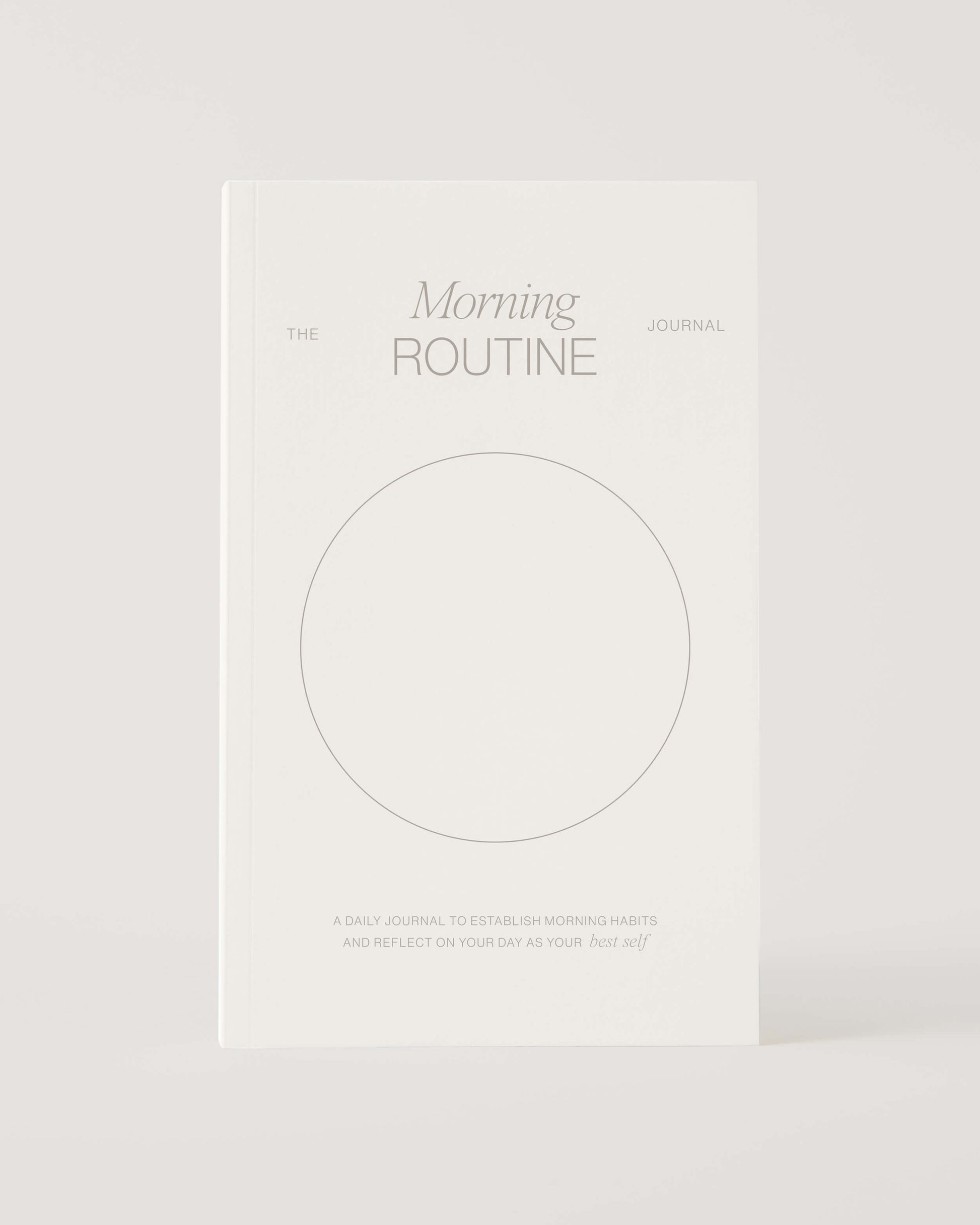 Wilde House Paper Morning Routine Journal standing upright showing minimalist front cover.