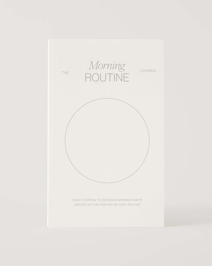 Wilde House Paper Morning Routine Journal standing upright showing minimalist front cover.