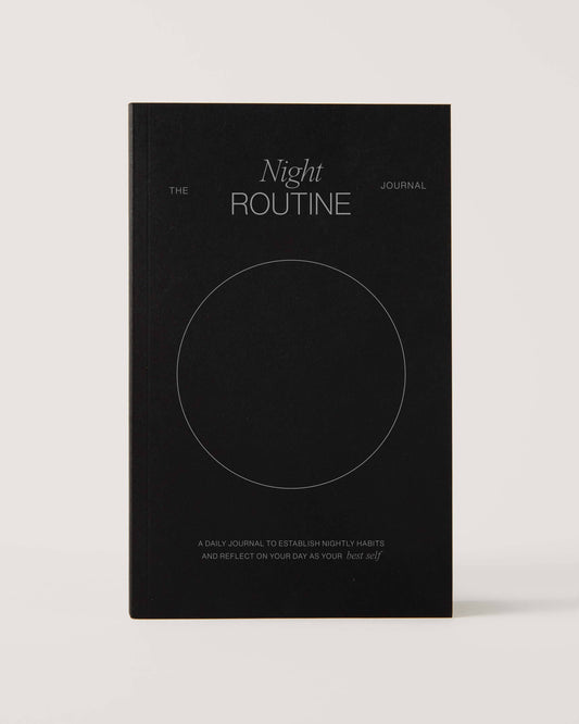 Wilde House Paper Night Routine Journal front cover on neutral background.