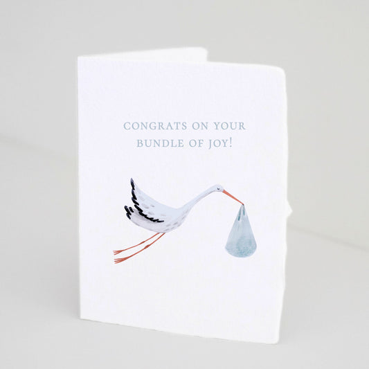 "Bundle of Joy" | Baby Boy Congratulations Greeting Card - Wellaine
