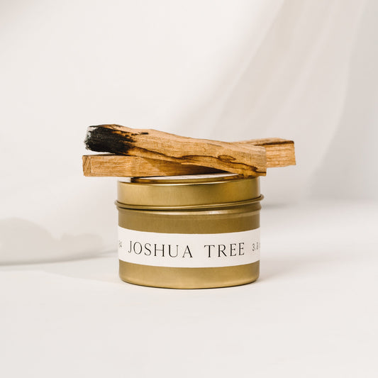 JOSHUA TREE | Palo Santo and Sage All Natural Coconut Wax Candle | 3.3 Ounce - Wellaine