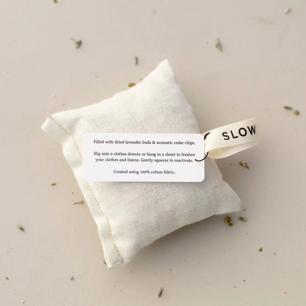 Organic Lavender and Cedar Sachet Scented Pouch | Grounding and Soothing Aromatherapy | Fabric Refresher Slow North Default Title Wellaine