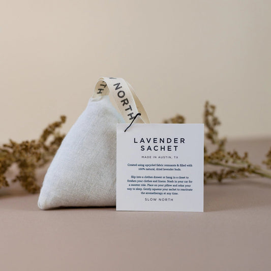 Organic Lavender Sachet Pouch | Centering and Soothing Aromatherapy | Fabric Refresher - Wellaine