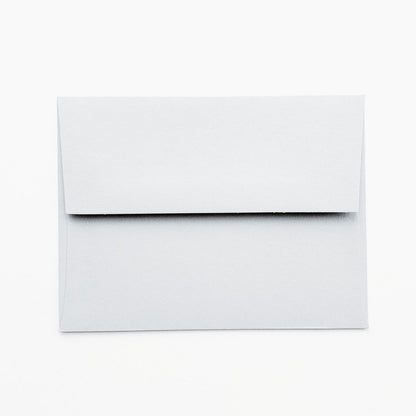Recycled white envelope that accompanies Paper Baristas “Bundle of Joy” baby greeting card.