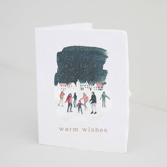 "Warm Wishes" | Christmas Holiday Greeting Card - Wellaine