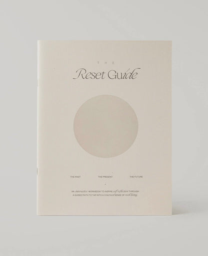 The Reset Guide by Wilde House Paper standing upright on a neutral background.