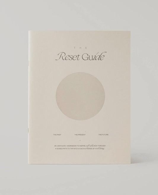 The Reset Guide by Wilde House Paper standing upright on a neutral background.